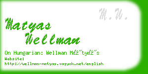 matyas wellman business card